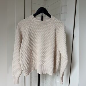 lululemon athletica Cream Textured Crewneck Sweater